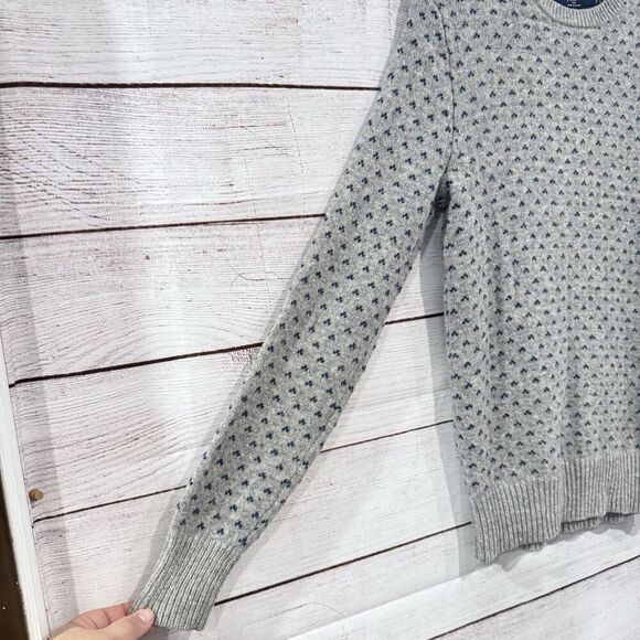 J.crew Lambwool Crewneck Pull On Classic Fit Long Sleeve Sweater Men's Gray XS - Picture 3 of 9